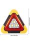 Rechargeable Solar LED Emergency Warning Triangle Light with USB Output, Flashing Red Light - 8