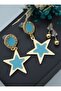 Roman Numeral Star Earrings with Ball Earrings as a Gift - Gold Color - - 5