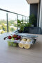 Gondol Sigma 2 Compartment 500 ml Storage Container with Lid |   Breakfast and Snack Tray Gray - 3