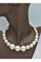 Pearl Choker Necklace - White -