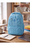 Unisex Waterproof Multi-Compartment Crinkle Fabric School Bag Laptop Bag