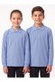 2-Pack Girls' and Boys' 100% Cotton Lakos Long Sleeve Polo Collar School T-Shirt - 2