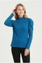 Women's Turtleneck Gathered Shoulder Detailed Ribbed Camisole Fabric Long Sleeve Blouse