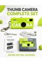 Mini Thumb Camera with Screen, Keychain Clip, USB Rechargeable & Memory Card Slot, Green - 4