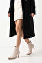 Women's Pointed Toe Thin Heeled Boots in Tan Suede - 3