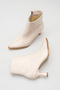 Women's Pointed Toe Thin Heeled Boots Skin Color - 5
