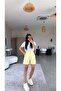 Limon Gabardin Shorts with Elastic Back - 4