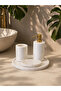 4-Piece White Marble Bathroom Set with Gold Pump Liquid Soap Dispenser, Toothbrush Holder, Soap Dish and Tray - 2