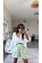 Water Green Tensel Basic Shorts