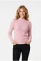 Women's Turtleneck Ribbed Camisole Fabric Stretchy Lycra Long Sleeve Casual Stylish Blouse - 2