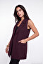 Oversize Double-Breasted Collar Sleeveless Buttoned Vest Women's Vest 6523000 - 4