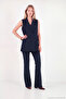 Oversize Double-Breasted Collar Sleeveless Buttoned Vest Women's Vest 6523000 - 3