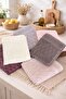 Nurpak Fulya 6-Piece Kitchen Towel Set |   30X50 cm |   100% Cotton |   Soft Textured, Stylish and Convenient - 2