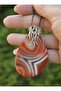 Lace Agate Necklace - Brown -