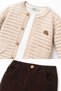 Baby Boy Knitwear Cardigan Pants 3-Piece Combination Set Car Detailed Stylish Casual Combination 9 Months 12 Months 18 Months 24 Months - 2
