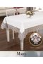 Linen Tablecloth, Maria Model, Cappuccino, 155x220 cm, Elegant Home Textiles, HB006 - 2