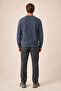 Continu Men's Winter Regular Fit Crew Neck Sweatshirt Smoked - 4