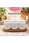 3-Piece Porcelain 1000 ml Grains, Spices, Tea, Sugar, Coffee Storage Jar Set - 2