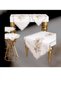 Simella Model Cream-Beige 5-Piece Embroidered Tablecloth and Table Runner Set for the Living Room HB006 - 5