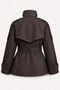 Women's Stand Collar Water-Repellent Belted Oversize Trench Coat – Epaulet Windbreaker Trench Coat Jacket - 3