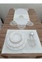 13 Piece American Service Set Cream Lace 12 Plates 1 Runner