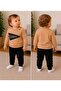 Cotton Lettered Snap-On Shoulder Baby Boy Double Pajama Set - 7
