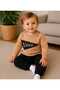Cotton Lettered Snap-On Shoulder Baby Boy Double Pajama Set