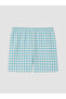 Peak New Season Blue V-Neck Plaid Women's Shorts Pajama Set - 7