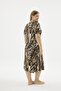 17691 Leopard Large Size Half Sleeve Dress Nightgown - 3