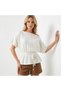 Women's Boat Neck Belt Detailed Knitwear Blouse