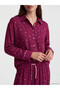 Shirt Collar Patterned Women's Pajama Set - 3