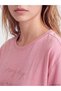 Peak New Season Pink Crew Neck Printed Women's Nightgown - 3