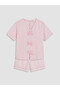 V-Neck Striped Women's Shorts Pajamas Set - 5