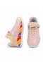 Girl's Star Patterned Velcro Sports Shoes Colorful Sole Casual Sneaker