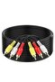 كابل صوت وفيديو RCA، كابل AV مركب 3RCA إلى 3RCA بطول 10 أقدام متوافق مع جهاز الاستقبال، السماعات، وأجهزة AM