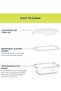 حاوية تخزين زجاجية مستطيلة الشكل من كليب-إن-ستور مع غطاء محكم الإغلاق لحفظ الطعام، حجم متوسط - 6
