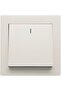 Modern Light Switch Single Gang 10A 250V Sleek White Design Durable Heat Resistant Wall Mount