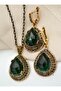Authentic Drop Jewelry Set - Green - - 4