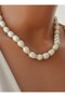 Large Size Cultured Pearl Necklace - - 3