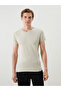 Nevavm Oval Collar Short Sleeve Men's Undershirt with Difference