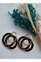 Spiral Design Earrings - Gold Color -