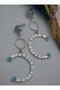 Roman numeral earrings - silver color - - 4
