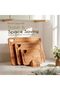 Deep-Carbonized Bamboo Cutting Board Set with Wood Storage Stand, Reversible Chopping Board with Jui - 6