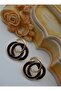 Spiral Design Earrings - Gold Color - - 3