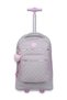 Kids Rolling Backpack for Girls, Fashion Printed Trolley School Bag, Large Capacity Wheeled Luggage, Waterproof Students Book Bag, Girls Schoolbag, Back-to-school Bookbag 65804-Rose Gold