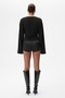 Tusk Women's Padded Wide Sleeve Black Blouse - 6