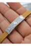 Stone-Encrusted Gold Silver Bracelet - Gold Color - - 2