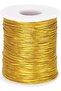 100 Meters/ 109 Yards Gold Elastic String, 1MM Metallic Stretch Cords, Elastic Cords Braiding for DI