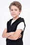 Boy's 3 Thread Hooded Zippered Double Pocket Vest - 3
