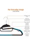 Non-Slip Heavy Duty Plastic Hanger with Rubber and Horizontal Bar, Blue (50-Pack) - 4